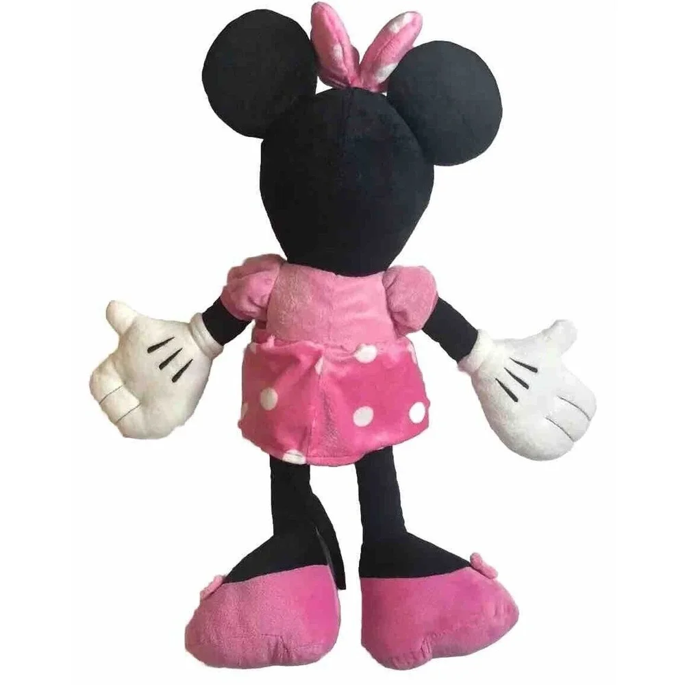 Disney Store Authentic Pink Minnie Mouse Stuffed Plush Toy Pink Dress Large 23